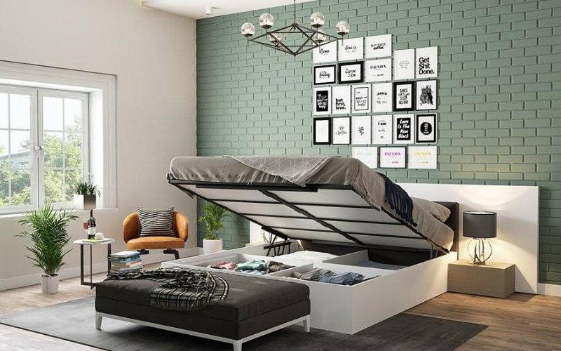 What are some easy ways to store things in small bedrooms