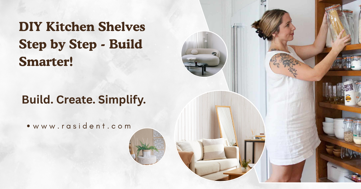DIY Kitchen Shelves Step by Step