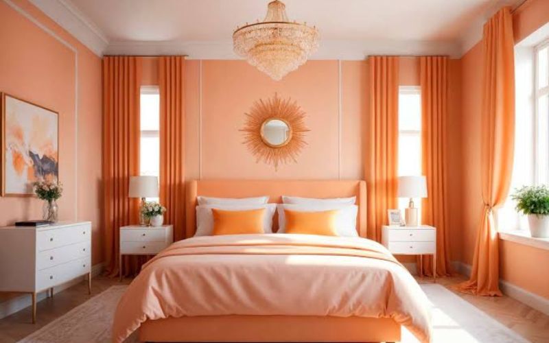 Which hues produce an opulent atmosphere in a bedroom