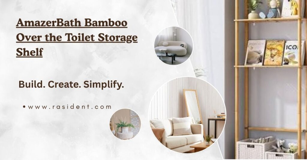 AmazerBath Bamboo Over the Toilet Storage Shelf